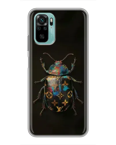 Чехол для Xiaomi Redmi Note 10 с картинкой «LV — мраморный принт»