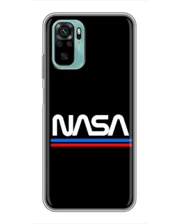 Чохол для Xiaomi Redmi Note 10 з картинкою «NASA — класика Red Blue» Чохол для Xiaomi Redmi Note 10 з картинкою «NASA — класика Red Blue»