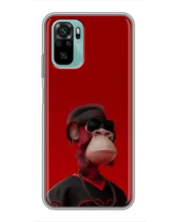 Чохол для Xiaomi Redmi Note 10 з картинкою «Bored Ape в червоному» Чохол для Xiaomi Redmi Note 10 з картинкою «Bored Ape в червоному»