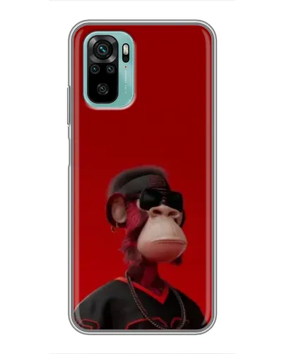 Чехол для Xiaomi Redmi Note 10 с картинкой «Bored Ape в красном» Чехол для Xiaomi Redmi Note 10 с картинкой «Bored Ape в красном»