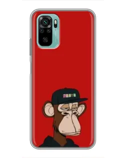 Чохол для Xiaomi Redmi Note 10 з картинкою «Bored Ape — червоний фон» Чохол для Xiaomi Redmi Note 10 з картинкою «Bored Ape — червоний фон»