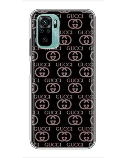 Чехол для Xiaomi Redmi Note 10 с картинкой «Классическая монограмма Gucci»
