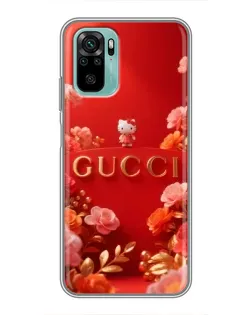 Чехол для Xiaomi Redmi Note 10 с картинкой «Gucci — золотой сад»