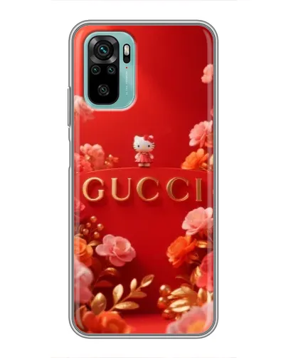 Чехол для Xiaomi Redmi Note 10 с картинкой «Gucci — золотой сад»