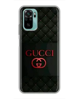 Чехол для Xiaomi Redmi Note 10 с картинкой «Gucci — стеганый черный»
