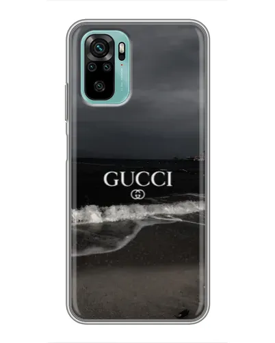 Чехол для Xiaomi Redmi Note 10 с картинкой «Gucci — морской прибой»