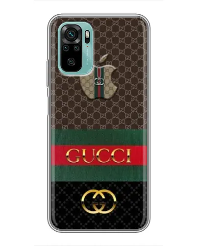 Чехол для Xiaomi Redmi Note 10 с картинкой «Gucci — брендированный десерт»