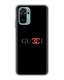 Чехол для Xiaomi Redmi Note 10 с картинкой «Gucci — красный градиент»