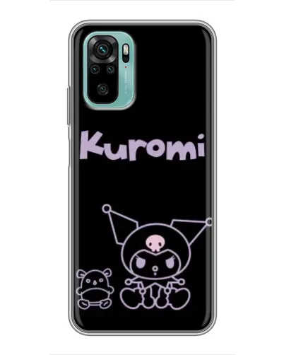 Чохол для Xiaomi Redmi Note 10 з картинкою «Kuromi — чорний мінімалізм»