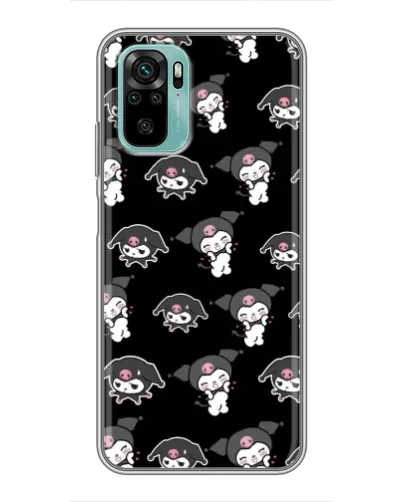 Чохол для Xiaomi Redmi Note 10 з картинкою «Чорний паттерн Kuromi»