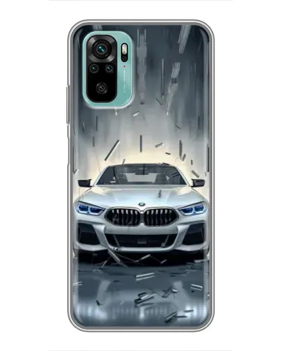 Чехол для Xiaomi Redmi Note 10 с картинкой «BMW в свете фар»