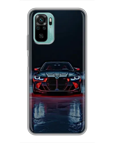 Чехол для Xiaomi Redmi Note 10 с картинкой «BMW на мокрой дороге»