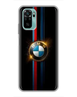 Чехол для Xiaomi Redmi Note 10 с картинкой «BMW M-Power неон»