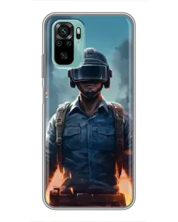 Чохол для Xiaomi Redmi Note 10 з картинкою «PUBG — реалістичний герой»