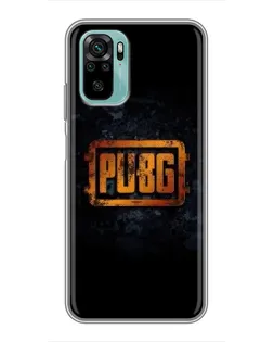 Чохол для Xiaomi Redmi Note 10 з картинкою «PUBG — золотий логотип»