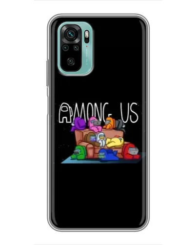 Чехол для Xiaomi Redmi Note 10 с картинкой «Логотип Among Us»