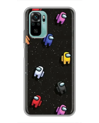 Чехол для Xiaomi Redmi Note 10 с картинкой «Космический паттерн Among Us»