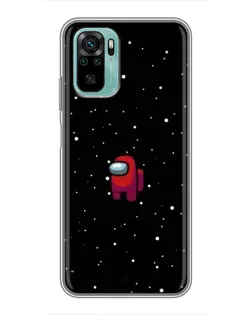 Чехол для Xiaomi Redmi Note 10 с картинкой «Красный Among Us»
