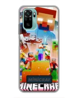 Чохол для Xiaomi Redmi Note 10 з картинкою «Minecraft герої гри» Чохол для Xiaomi Redmi Note 10 з картинкою «Minecraft герої гри»