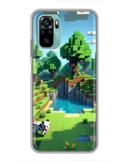 Чехол для Xiaomi Redmi Note 10 с картинкой «Minecraft летний день»