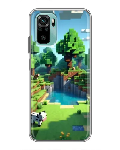 Чехол для Xiaomi Redmi Note 10 с картинкой «Minecraft летний день»