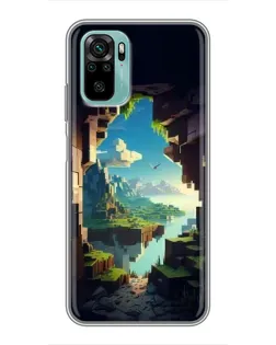 Чехол для Xiaomi Redmi Note 10 с картинкой «Вид из пещеры»