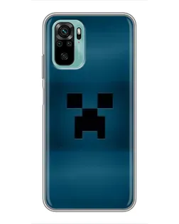 Чехол для Xiaomi Redmi Note 10 с картинкой «Крипер текстура»