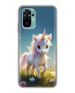 Чехол для Xiaomi Redmi Note 10 с картинкой «Единорог на поляне» Чехол для Xiaomi Redmi Note 10 с картинкой «Единорог на поляне»