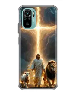 Чехол для Xiaomi Redmi Note 10 с картинкой «Лев Иуды и Свет»