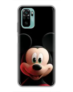 Чехол для Xiaomi Redmi Note 10 с картинкой «Улыбающийся Микки Маус»