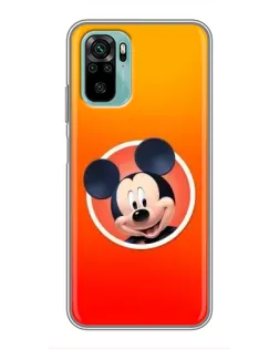 Чехол для Xiaomi Redmi Note 10 с картинкой «Mickey в круге»