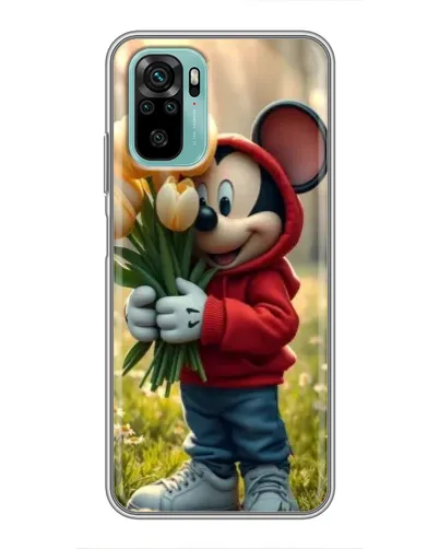 Чехол для Xiaomi Redmi Note 10 с картинкой «Микки с тюльпанами» Чехол для Xiaomi Redmi Note 10 с картинкой «Микки с тюльпанами»