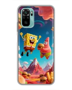 Чехол для Xiaomi Redmi Note 10 с картинкой «Космический фастфуд» Чехол для Xiaomi Redmi Note 10 с картинкой «Космический фастфуд»