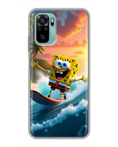 Чехол для Xiaomi Redmi Note 10 с картинкой «Губка Боб серфингист» Чехол для Xiaomi Redmi Note 10 с картинкой «Губка Боб серфингист»