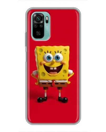 Чехол для Xiaomi Redmi Note 10 с картинкой «Спанч Боб на красном» Чехол для Xiaomi Redmi Note 10 с картинкой «Спанч Боб на красном»