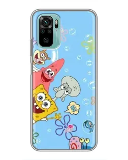 Чехол для Xiaomi Redmi Note 10 с картинкой «Веселые пузырьки»