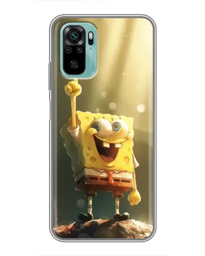 Чехол для Xiaomi Redmi Note 10 с картинкой «Сияющий Спанч Боб» Чехол для Xiaomi Redmi Note 10 с картинкой «Сияющий Спанч Боб»