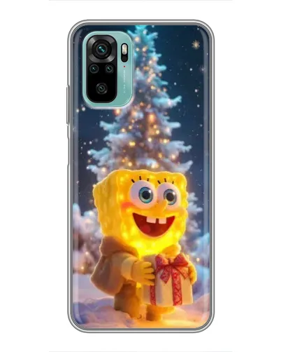Чехол для Xiaomi Redmi Note 10 с картинкой «Рождественский Спанч Боб» Чехол для Xiaomi Redmi Note 10 с картинкой «Рождественский Спанч Боб»