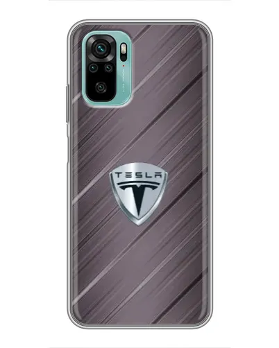Чохол для Xiaomi Redmi Note 10 з картинкою «Металева текстура Tesla»