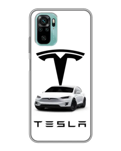 Чохол для Xiaomi Redmi Note 10 з картинкою «Tesla White Style»