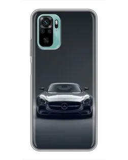 Чохол для Xiaomi Redmi Note 10 з картинкою «Mercedes на чорному»