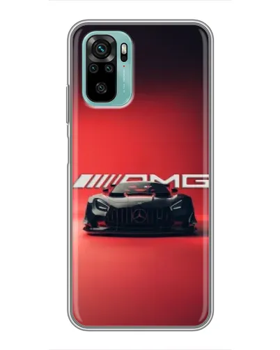 Чохол для Xiaomi Redmi Note 10 з картинкою «Mercedes AMG — червона лінія»