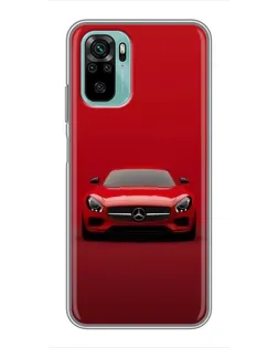 Чохол для Xiaomi Redmi Note 10 з картинкою «Червоний Mercedes AMG»