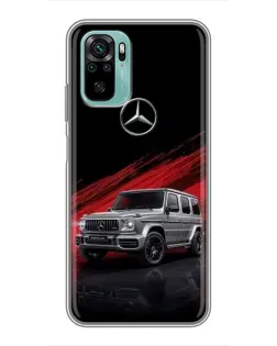 Чохол для Xiaomi Redmi Note 10 з картинкою «Mercedes G-Class червоний»