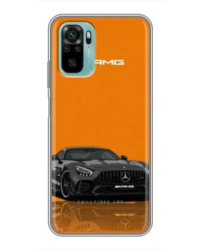 Чохол для Xiaomi Redmi Note 10 з картинкою «Помаранчевий Mercedes AMG»