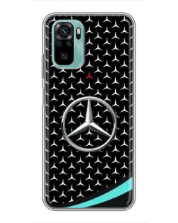 Чохол для Xiaomi Redmi Note 10 з картинкою «Mercedes — бірюзовий акцент»