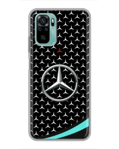 Чохол для Xiaomi Redmi Note 10 з картинкою «Mercedes — бірюзовий акцент»