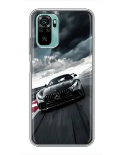 Чохол для Xiaomi Redmi Note 10 з картинкою «Гоночний Mercedes AMG»