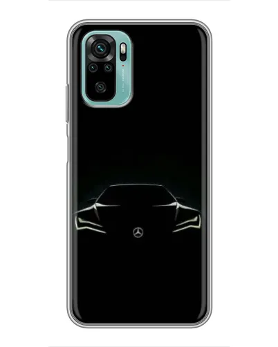 Чехол для Xiaomi Redmi Note 10 с картинкой «Mercedes — силуэт авто» Чехол для Xiaomi Redmi Note 10 с картинкой «Mercedes — силуэт авто»