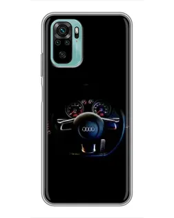 Чохол для Xiaomi Redmi Note 10 з картинкою «Салон Audi — кермо» Чохол для Xiaomi Redmi Note 10 з картинкою «Салон Audi — кермо»